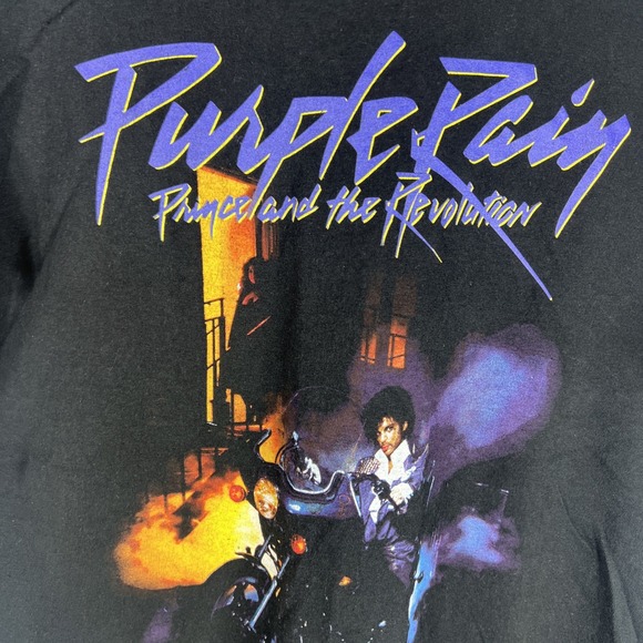 Purple Rain Prince Shirt XL  And The Revolution Tee Thrifted Vintage Style - Picture 5 of 11